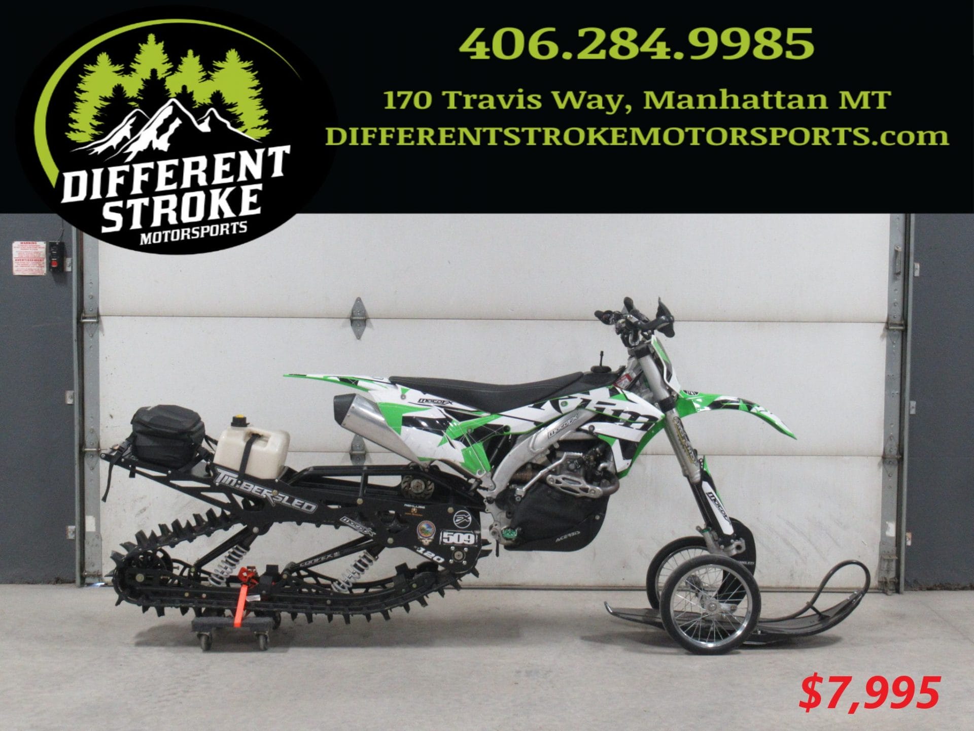 2017 Kawasaki KX 450 w/ 120'' Timbersled Kit Different Stroke Motorsports