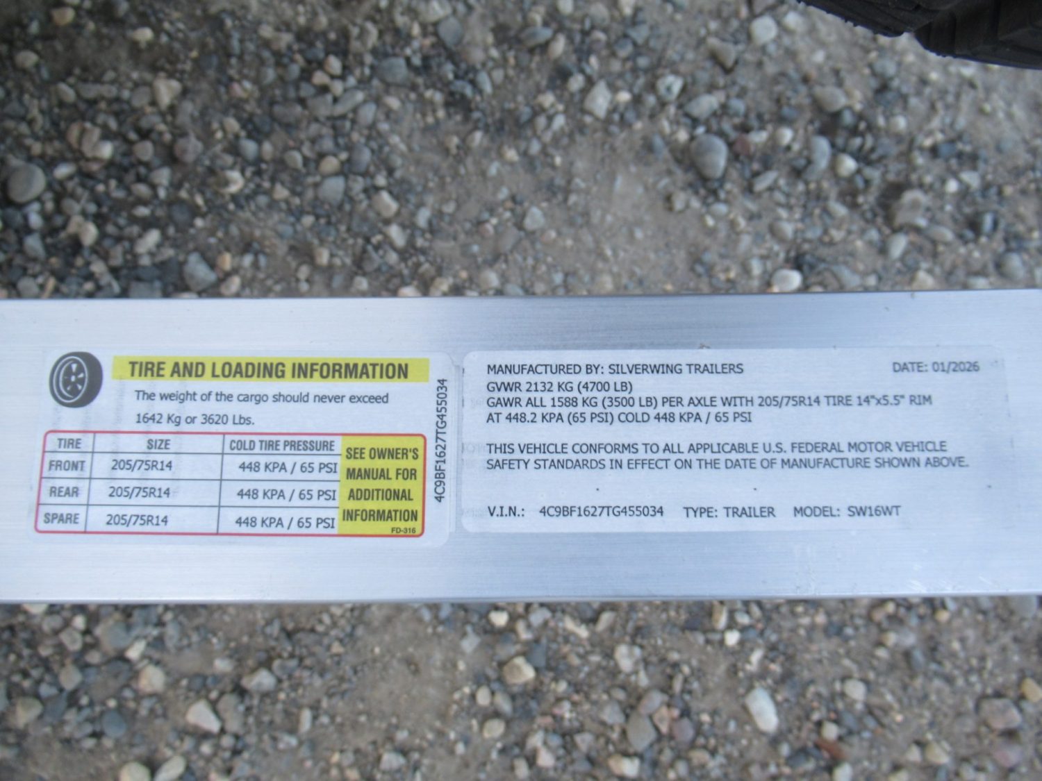 2026 Silverwing 82″x16′ All Aluminum Tandem 7K NEW $128/Month OAC $0 Down